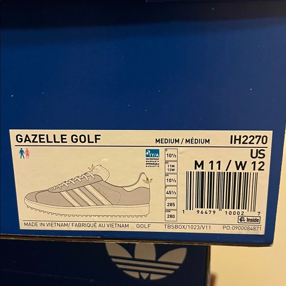 Adidas Gazelle Spikeless Golf Shoes Cleats Sneakers new gray IH2270 Mens Size 11